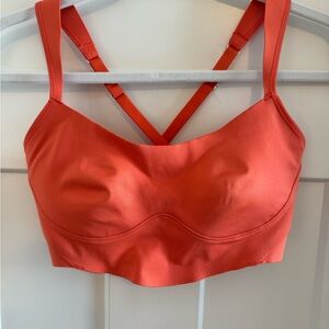 FP Movement by Free People Orange Sports Bra with Wide Straps and Molded Cups